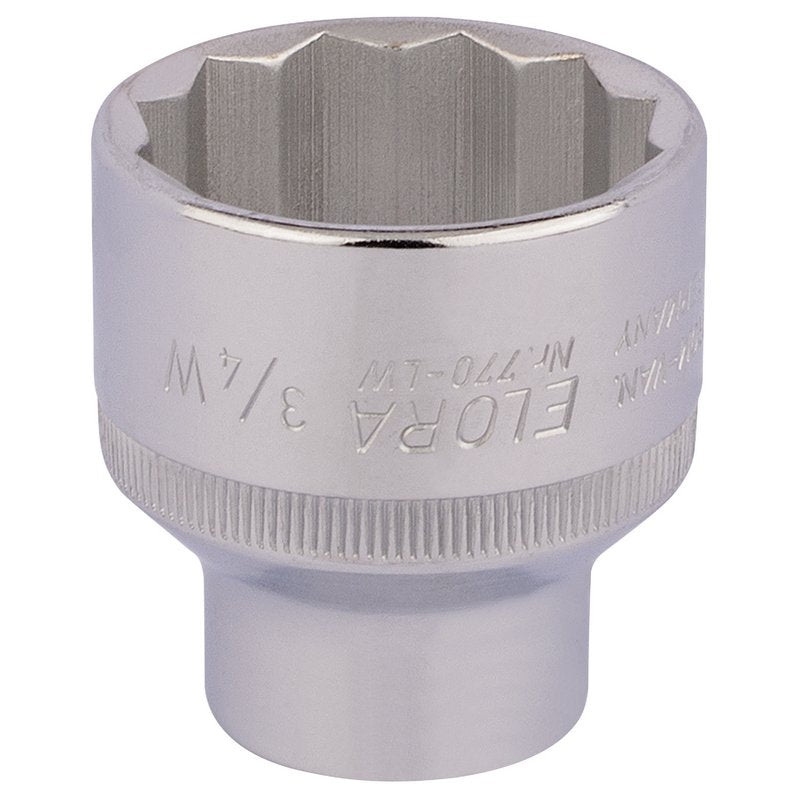 Elora Whitworth Bi-Hexagon Socket 1/2" Sq Dr 3/4" Standard Length 24898