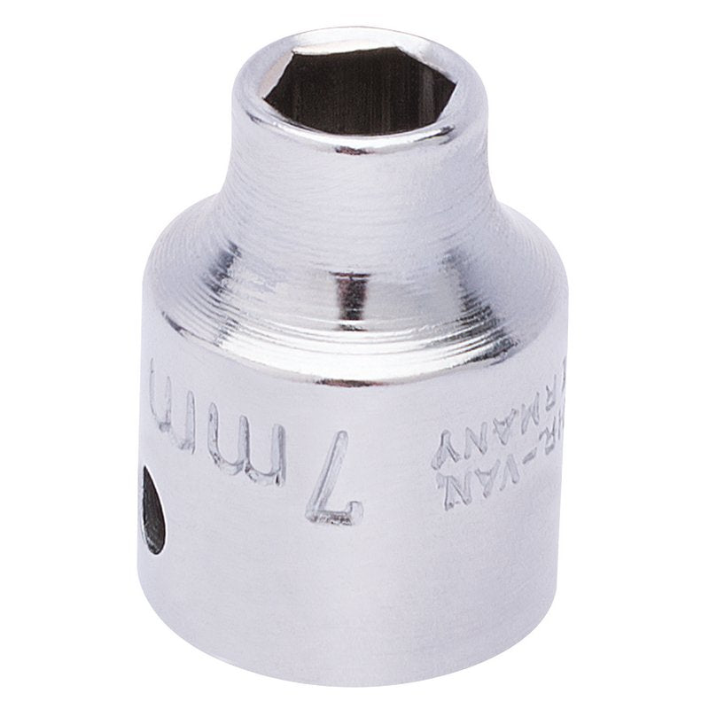 Elora Bi-Hexagon Socket 3/8"D 7mm Chrome Plated Hardened And Tempered 25838