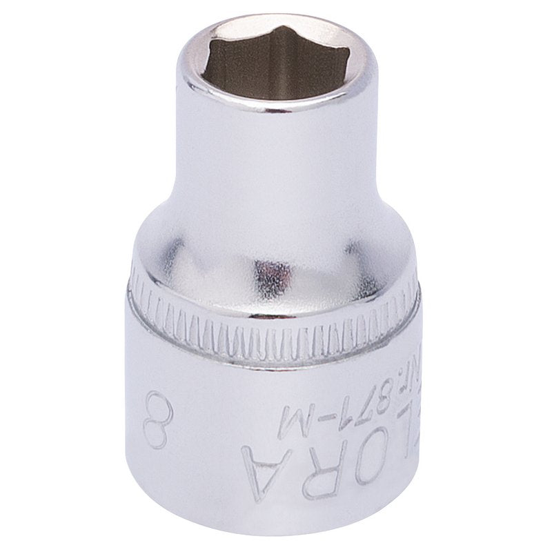 Elora Hexagon Socket 3/8" Sq Dr 8mm Standard Length Chrome Plated 25846