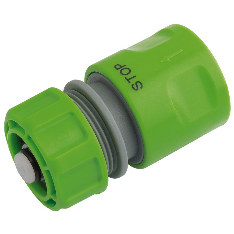 Draper Garden Hose Connector with Water Stop Feature 1/2" Robust Plastic 25902