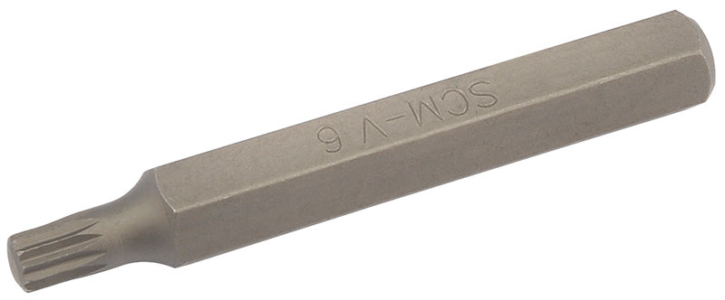 Draper M6 x 75mm Spline 10mm Insert Bit for Mechanic's Bit Set 26281