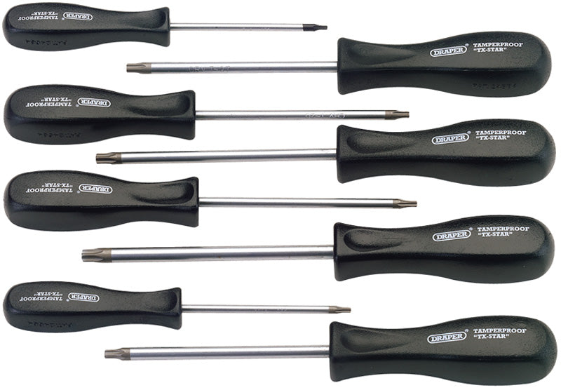 Draper Torx Star Mechanic's Security Screwdriver Set 8 Piece Square Handle 27017