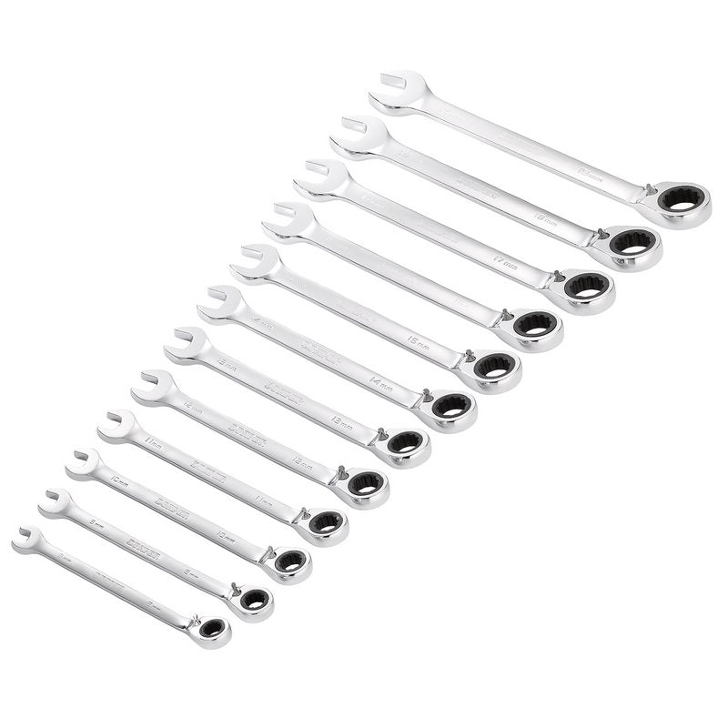 Draper Metric Reversible Ratchet Combination Spanner Set 12 Piece 27692