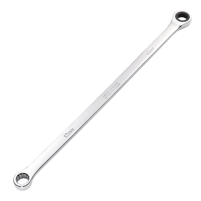 Draper Metric 12mm Extra Long Double Ring Ratchet Spanner Chrome 27767