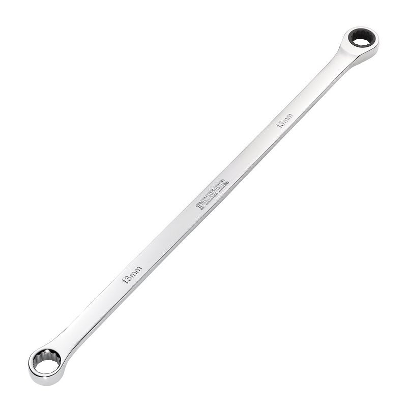 Draper Metric 13mm Extra Long Double Ring Ratchet Spanner Chrome 27769