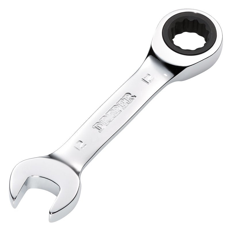 Draper HI-TORQ 12mm Metric Stubby Ratchet Combination Spanner 27890