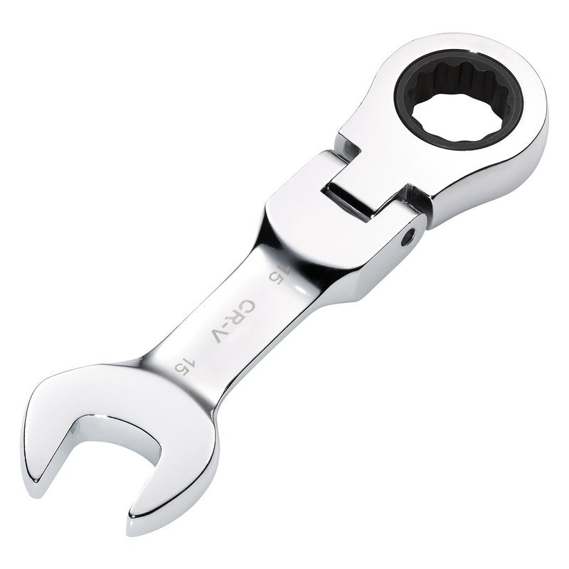Draper 15mm Metric Stubby Flexible Head Ratchet Combination Spanner 27973