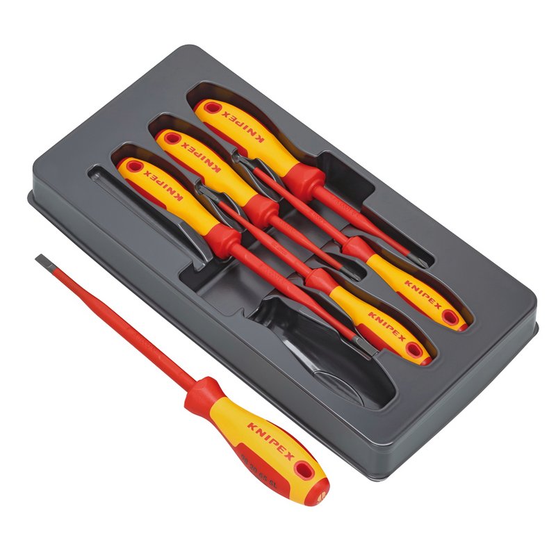 KNIPEX 00 20 12 V02 VDE Insulated Slotted Phillips Screwdriver Set 28009