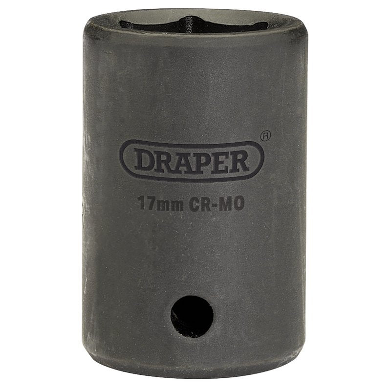 Draper Expert 17mm 1/2"D Impact Socket 6 Point Standard Length HI-TORQ 28496