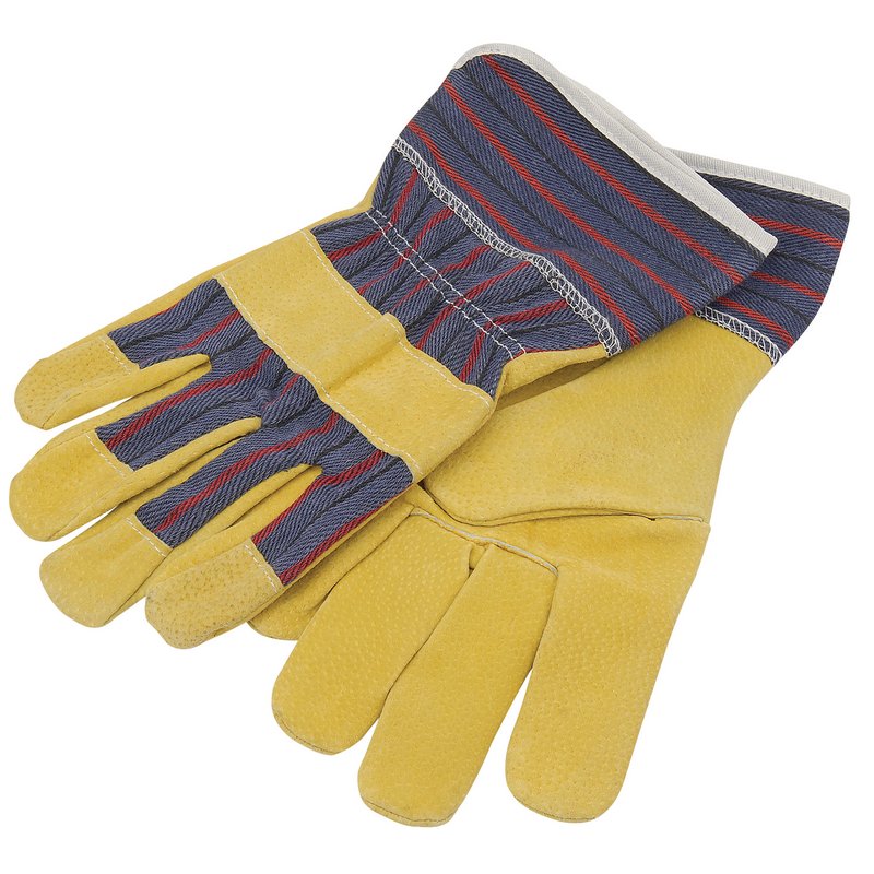 Draper Young Gardener Gloves Size 6 Leather Palm Fingertip & knuckle Strap 28589