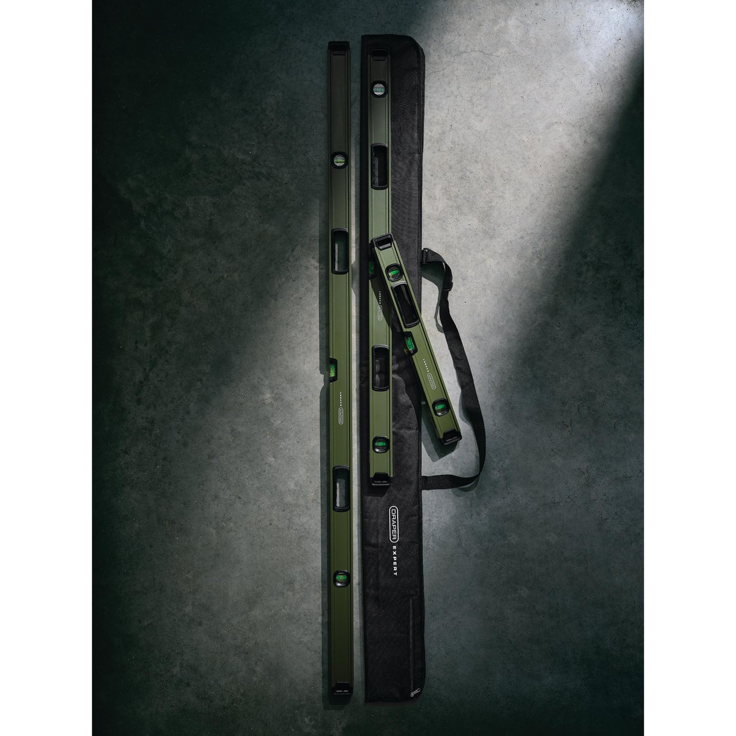 Draper Expert Aluminium Box Spirit Level Set & Bag 3Pc 600 1,200 1,800mm 29006