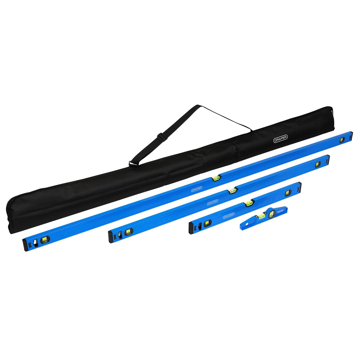Draper Box & Torpedo Spirit Level Set 4 Piece 250mm 600mm 1200mm 1800mm 29068