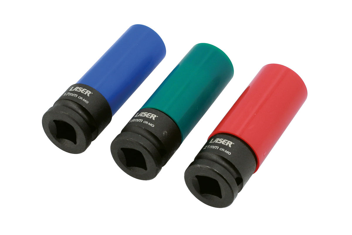 Laser Tools Wheel Nut Set 1/2"D 3pc 3039