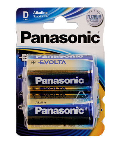 Connect Panasonic Evolta D Cell Battery 2pc x 12 30648