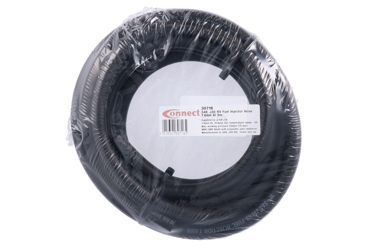 Connect SAE J30 R9 Fuel Hose 7.6mm ID 5m E5 & E10 Petrol And Non-Biodiesel 30716