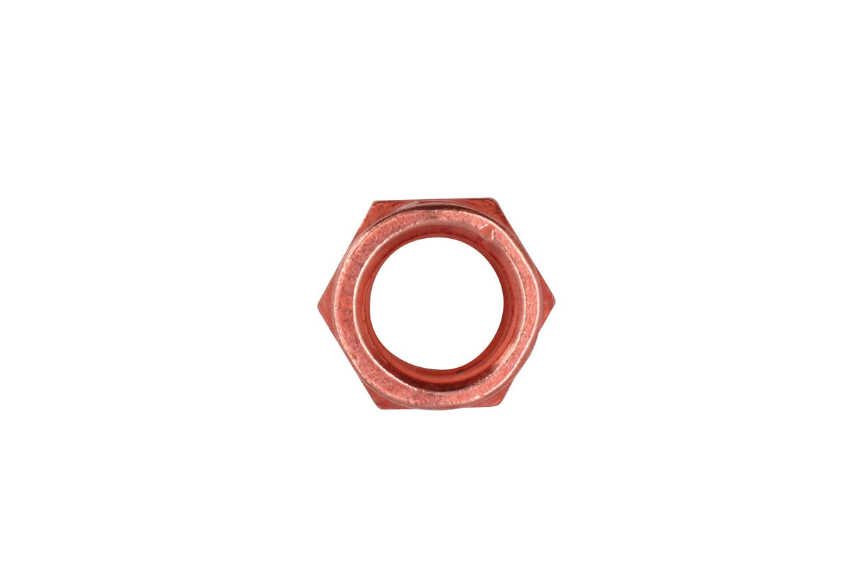 Connect Copper Flashed Nut Slotted Lock M10 x 1.5 x 14mm Hex 5pc 30738