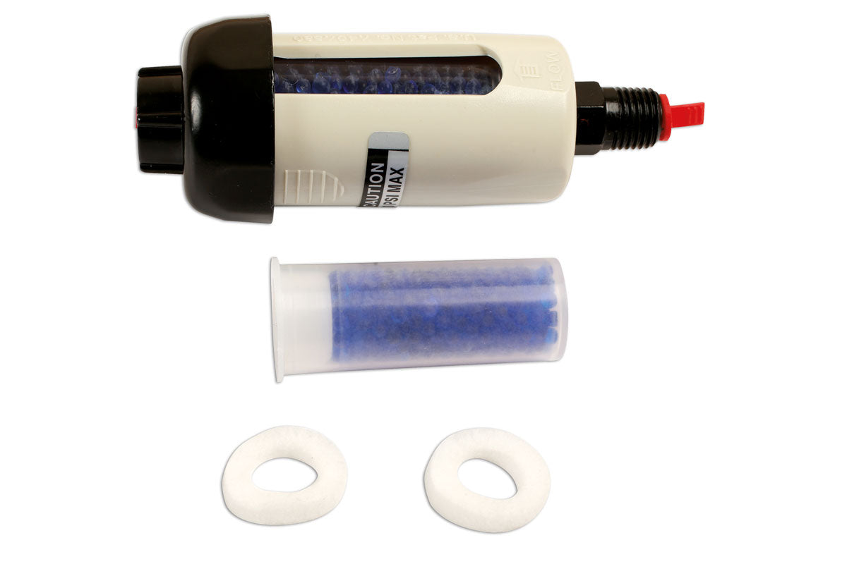 Connect In Line Desiccant Dryer 1/4" Removes Water Vapour Dirt Dust Oils 30972