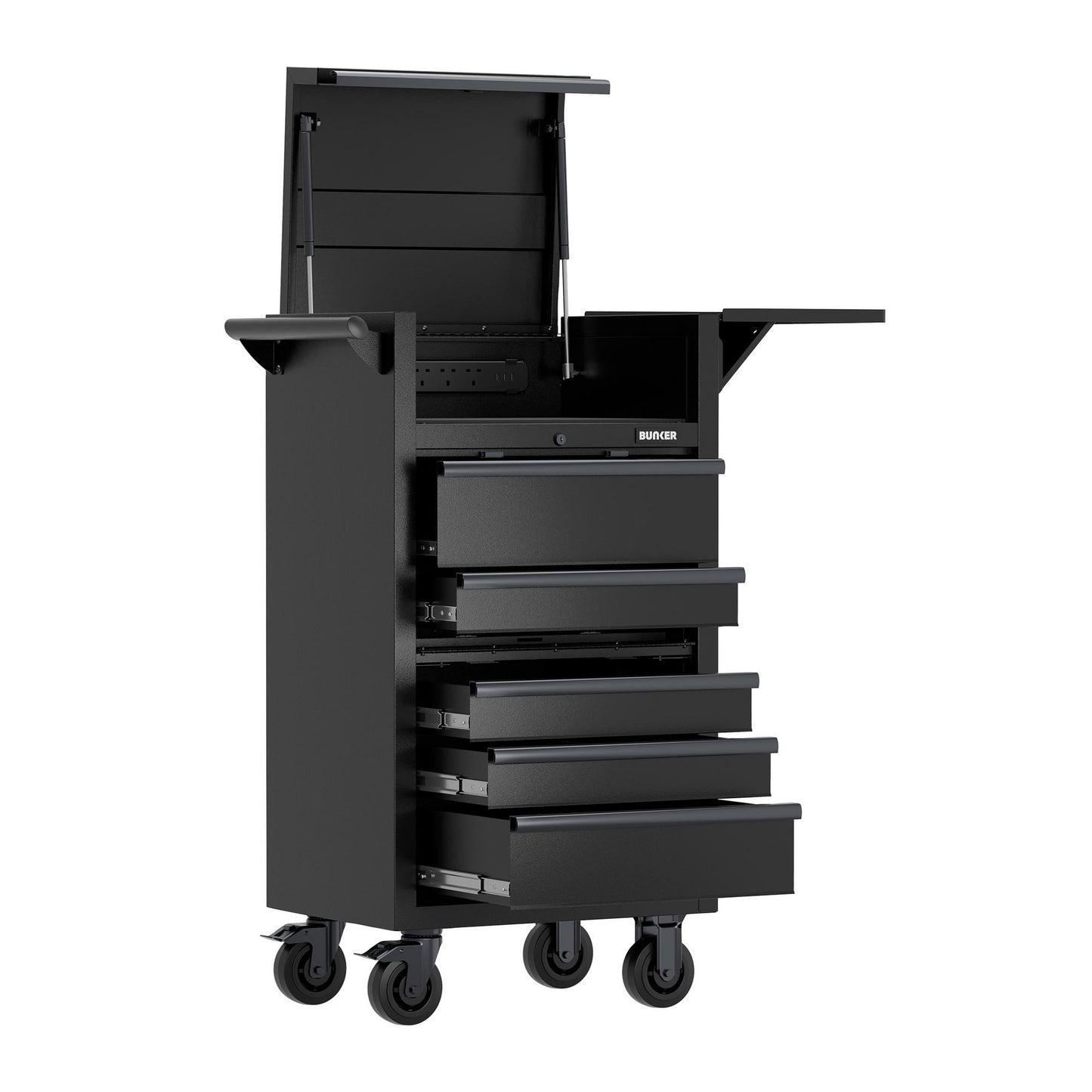 BUNKER Diagnostic Trolley 5 Drawer 638mm UK Power Strip 3 USB Ports 31711