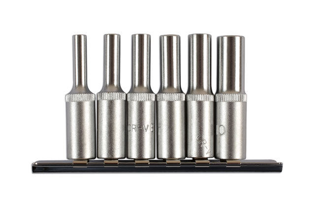 Laser Tools Deep Torx Star Socket Set 1/4"D Length 49mm E4 to E10 6pc 3225