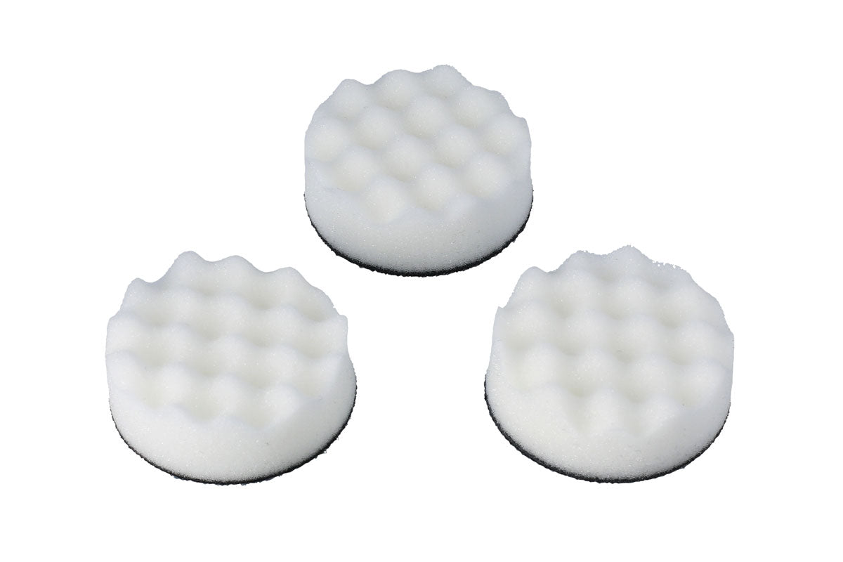 Connect Cutting/Compounding Corrugated Velcro White Pad 3pc 32276