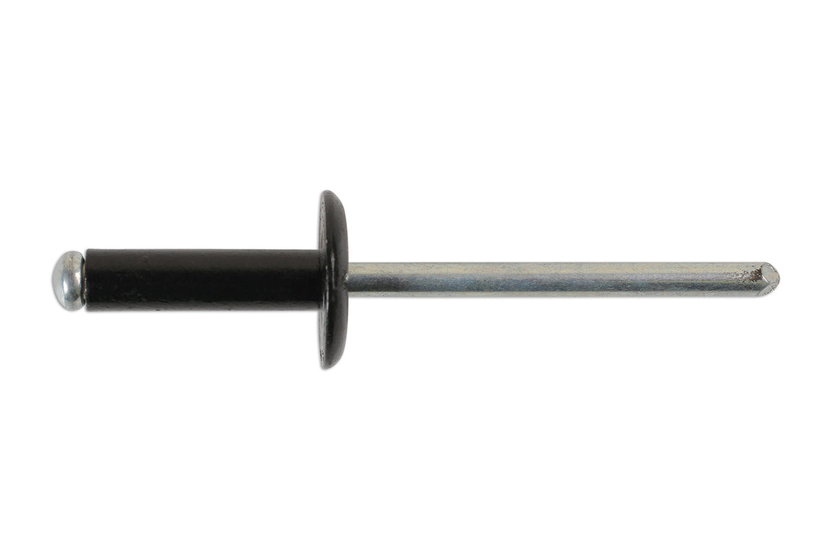 Connect Large Flange Black Rivets 4.8mm x 14mm 100pc 32892