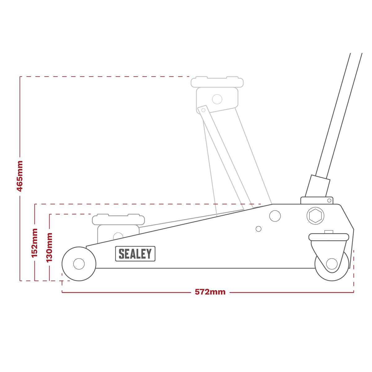 Sealey Trolley Jack 3 Tonne 3290CX