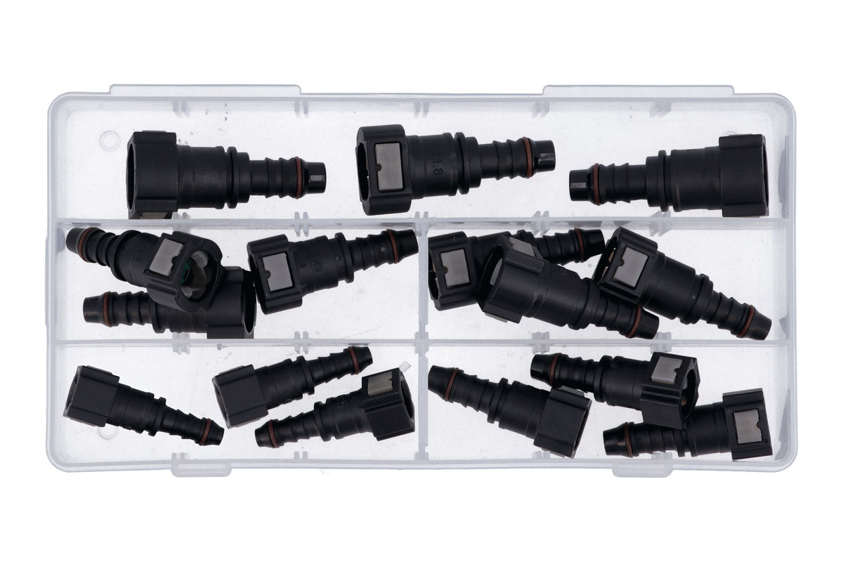 Connect Assorted Straight Fuel Line Quick Connectors 15pc 34031