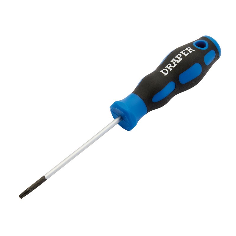 Draper T10T Torx Star Soft Grip Security Screwdriver 75mm Blade 34262