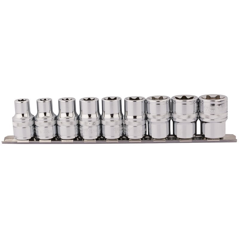 1/2" Sq. Dr. Draper TX-STAR® Socket Set (9 Piece)