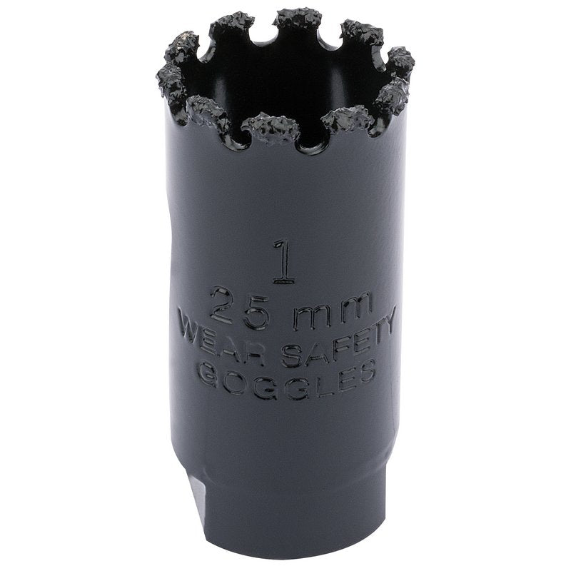 Draper Tungsten Carbide Grit Hole Saw 25mm Welded Tungsten Grit Rim 34868