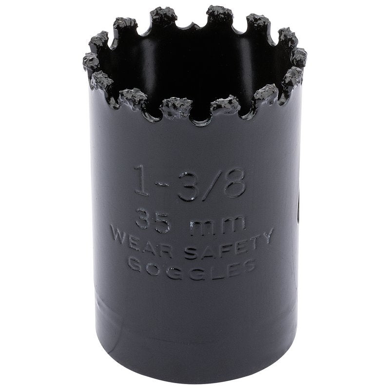 Draper Tungsten Carbide Grit Hole Saw 35mm Welded Tungsten Grit Rim 34881