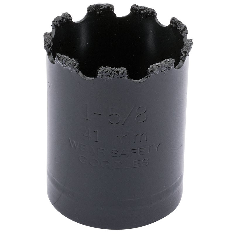 Draper Tungsten Carbide Grit Hole Saw 41mm Welded Tungsten Grit Rim 34915