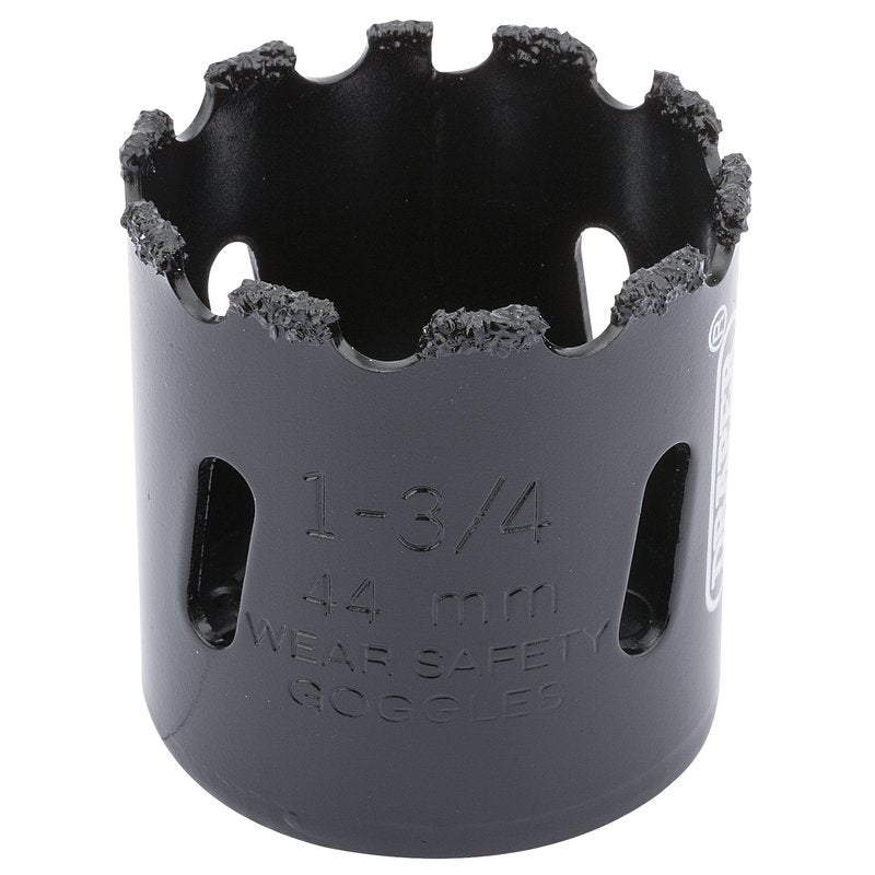 Draper Tungsten Carbide Grit Hole Saw 44mm Welded Tungsten Grit Rim 34932