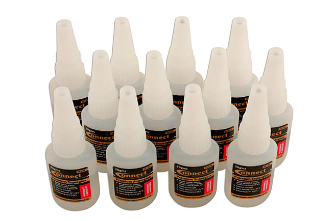 Connect Premium Superglue, Clear 20g 12pc 35202