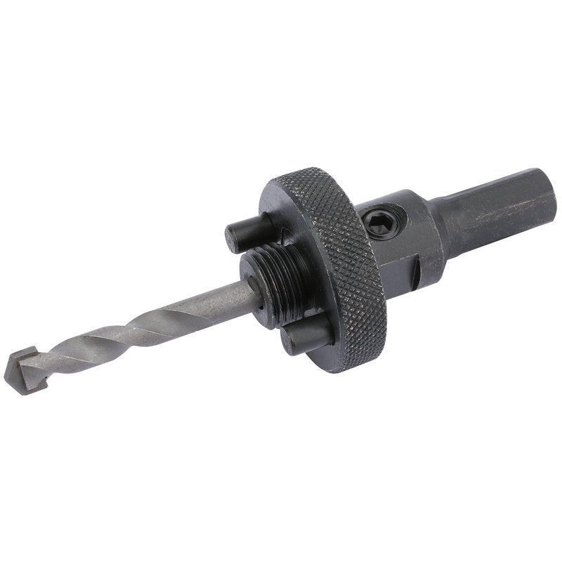 Draper Carbide Grit Arbor for 14-150mm Hole Saws 7/16" 1/4" pilot drill 35345