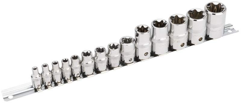 Set of Draper TX-STAR® Sockets on a Rail (14 Piece)