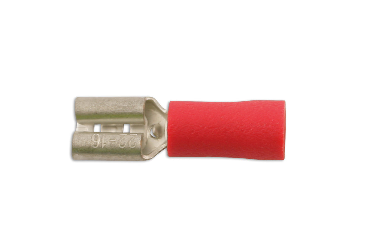 Connect Red Female Push On Insulated Terminal 6.3mm 10pc 36866