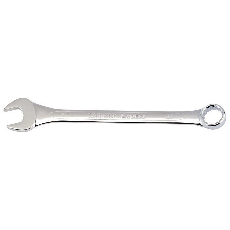 Draper Combination Spanner 27mm Chrome Plated Offset Jaw 15° 36929