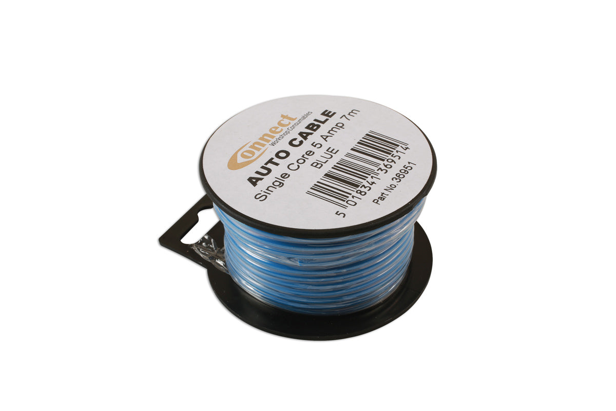 Connect Blue Single Core Auto Cable 9/0.30 7m 36951