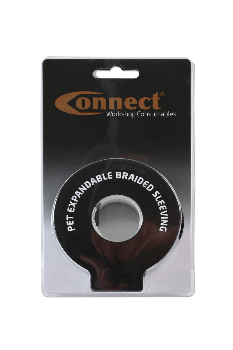 Connect Expandable Braided Sleeving 8mm 5m coil in a clam blister 37109