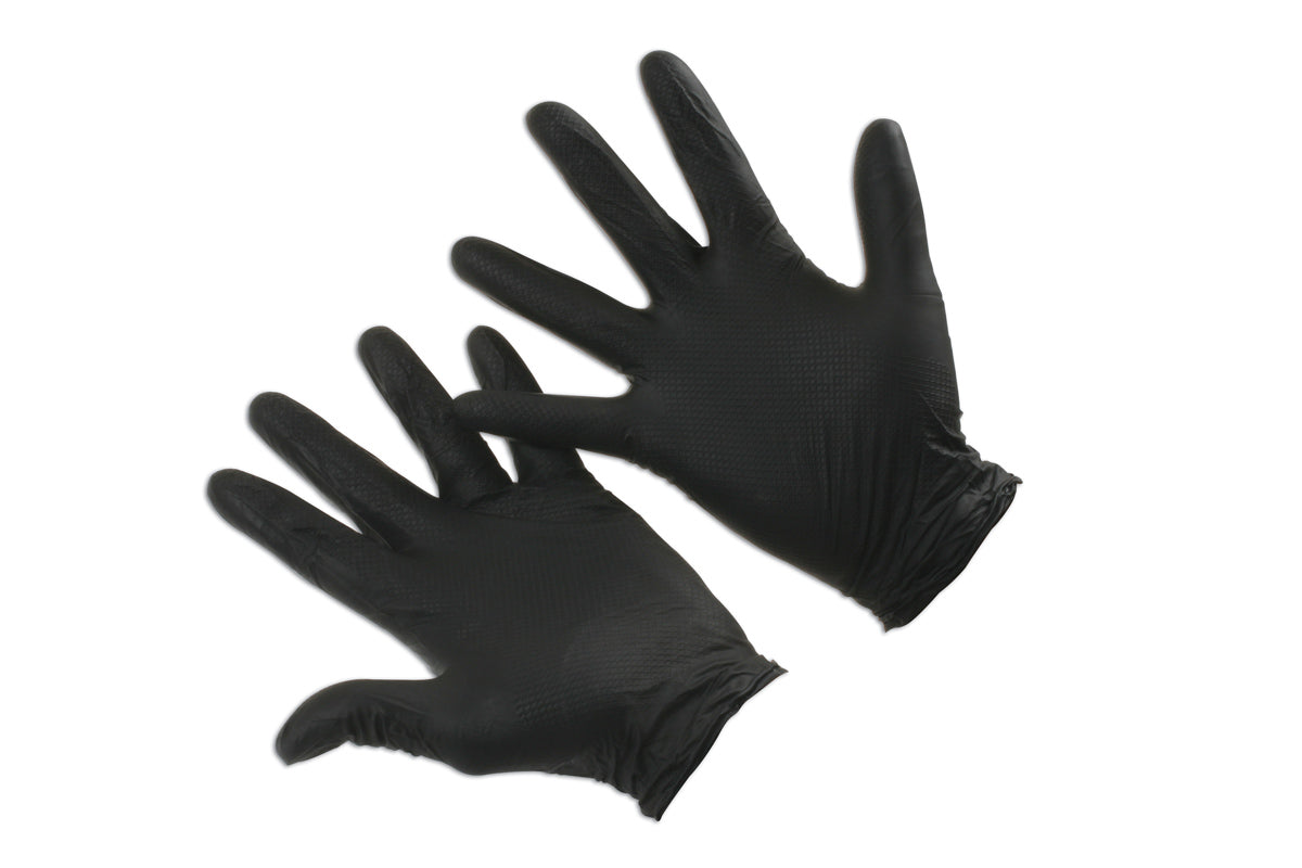 Connect Grippaz XXLarge Black Nitrile Gloves 50pc 37304