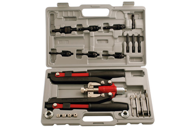 Laser Tools Heavy Duty Long Handled Riveting Riv Nut Kit Alloy & Stainless 3736
