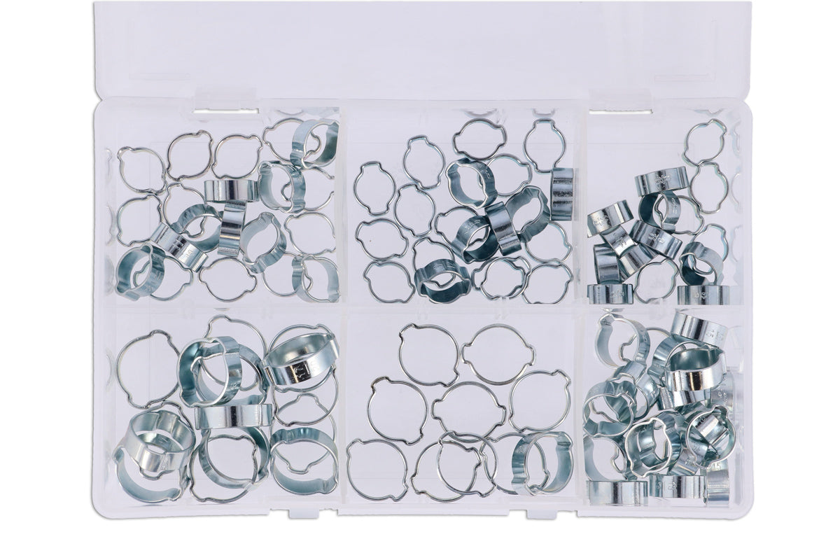 Connect Double Ear �O� Clip Box set � 8 to 20mm, 100pc 37691