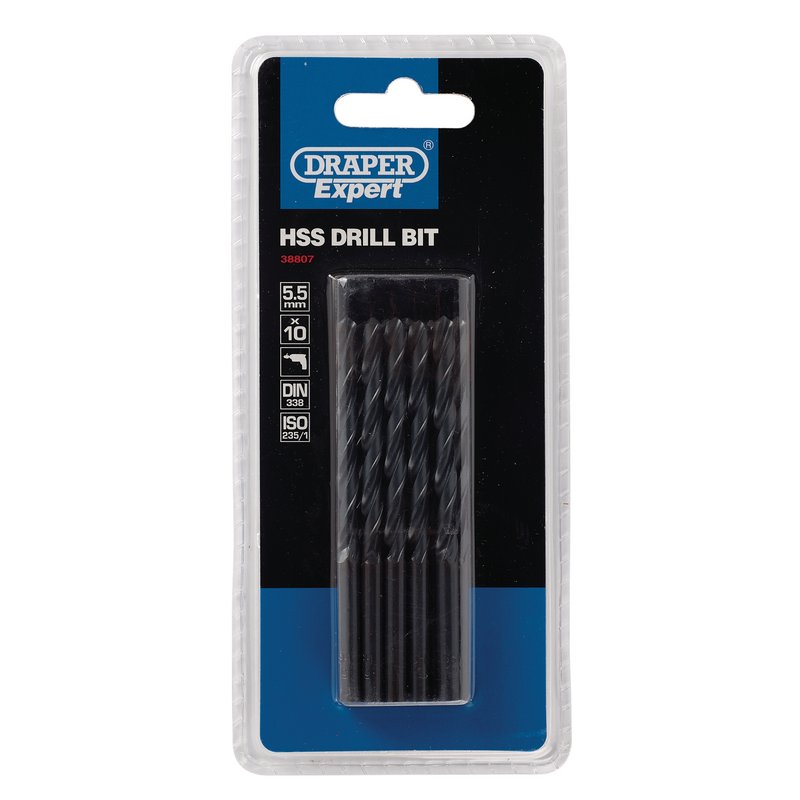 Draper HSS Drill Bit 5.5mm Pack of 10 Expert Quality 38807