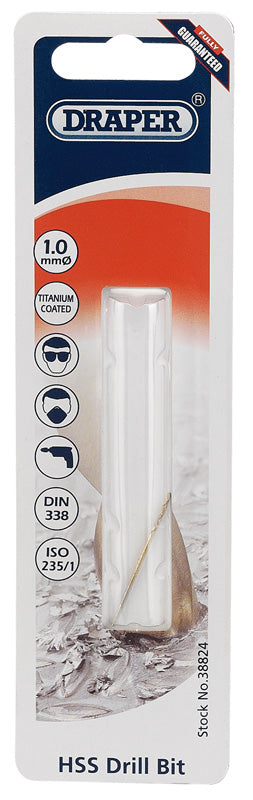 Draper HSS Titanium Drill Bit 1.0mm 38824