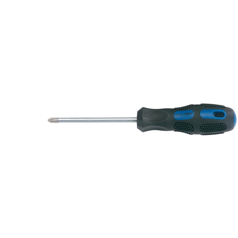 Draper Cross Slot Screwdriver No.2 x 100mm Soft Grip Handle 40024