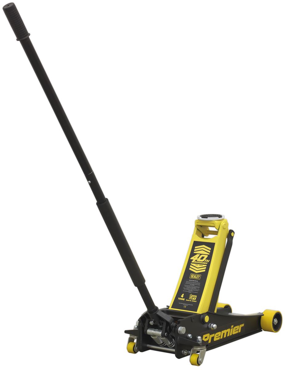 Sealey Trolley Jack 4 Tonne Low Profile Rocket Lift Yellow 4040AY