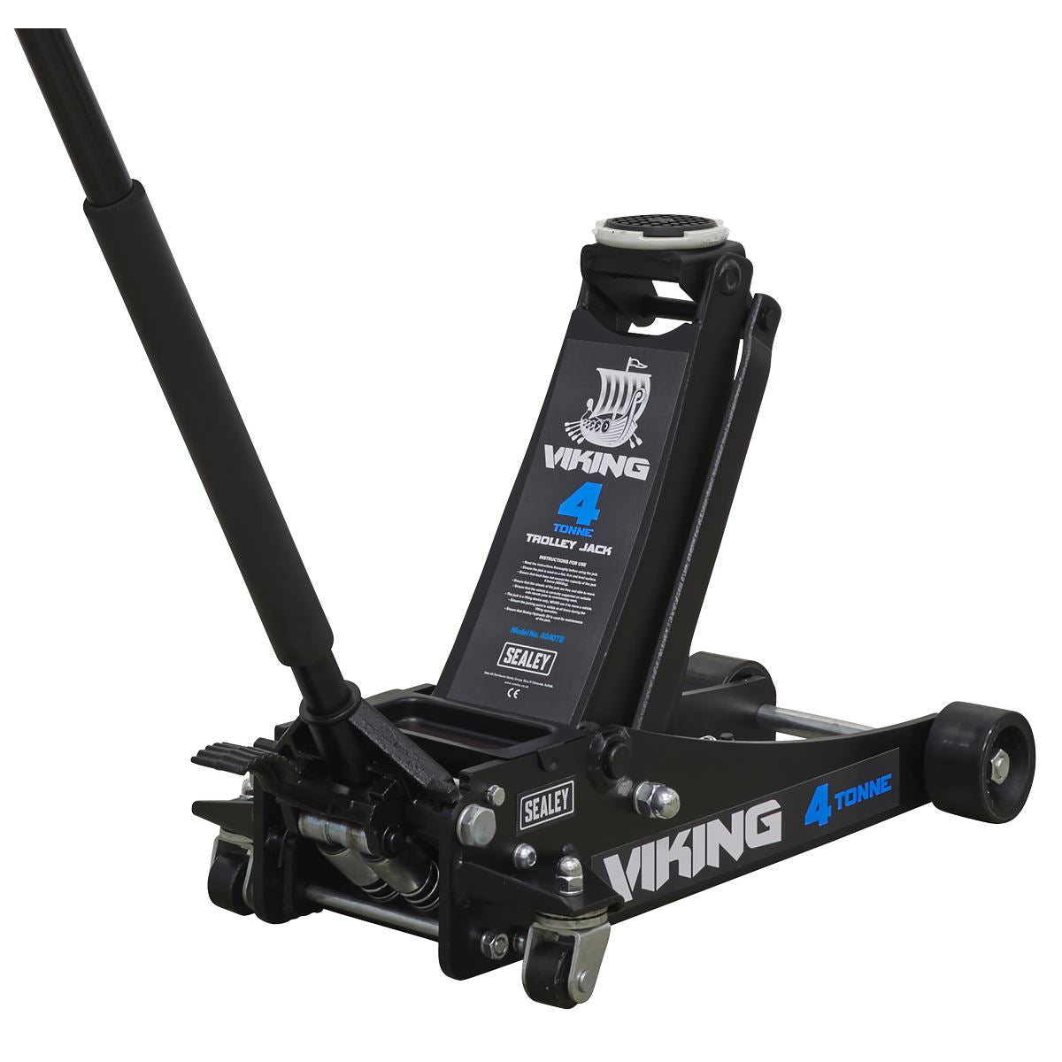 Sealey Viking Professional Trolley Jack 4 Tonne Low Profile with Rocket Lift 4040TB