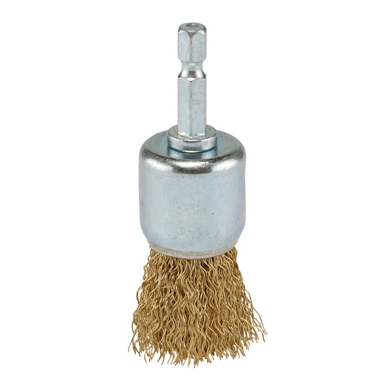 Draper Flat Top Decarbonizing Wire Brush 26m Fitted With A 6mm Shank 41438