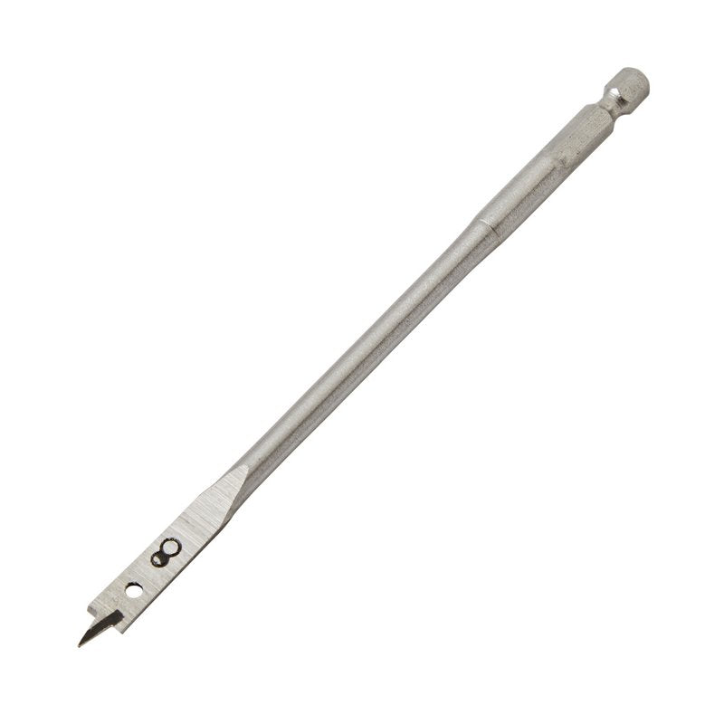 Draper Flat Wood Drill Bit 8mm Hex Shank Double Ground Tri Point 41477